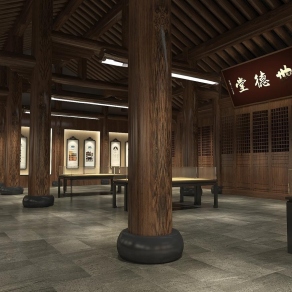 中式民俗文化馆3D模型下载